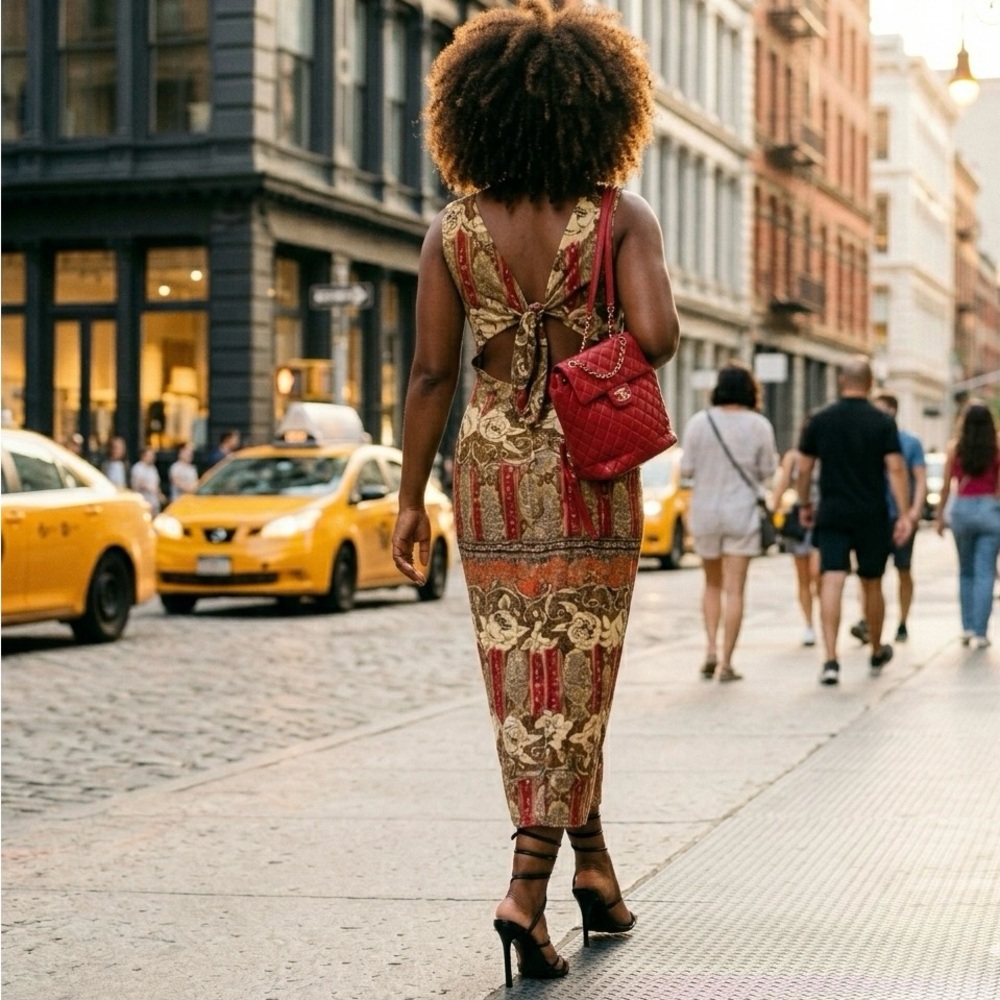 VINTAGE STATEMENT DRESS - Picture 3 of 6